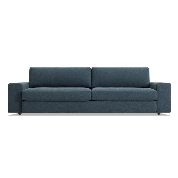 Esker 98" Kelso Blue Polyester and Solid Wood 3-Seater Sofa