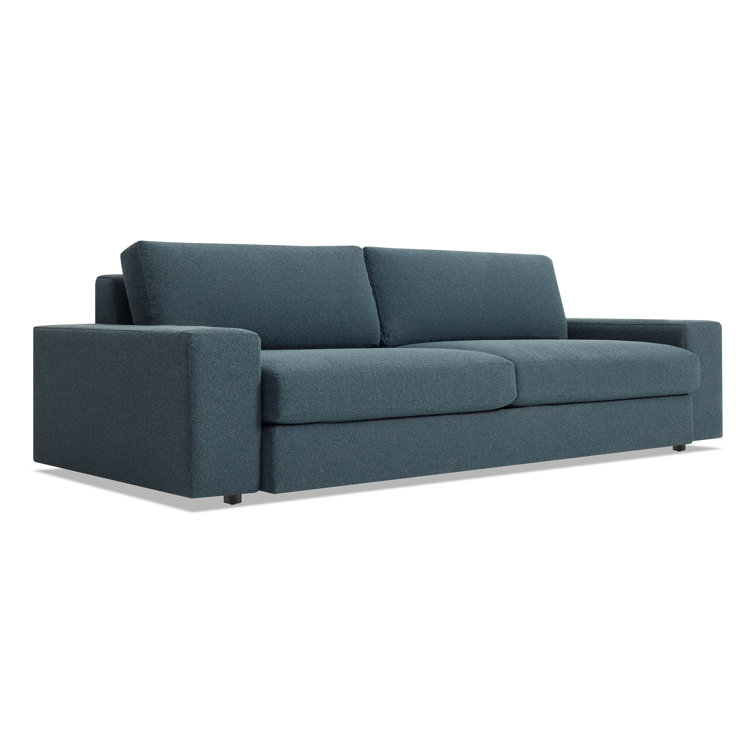 Esker 98" Kelso Blue Polyester and Solid Wood 3-Seater Sofa