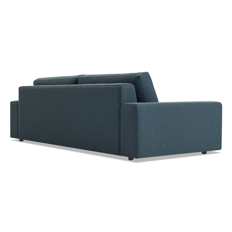 Esker 98" Kelso Blue Polyester and Solid Wood 3-Seater Sofa