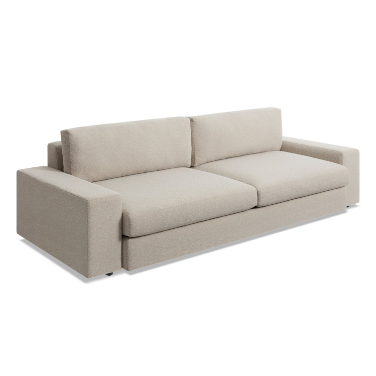 Kelso Sand Fabric Sofa with Wide Arms