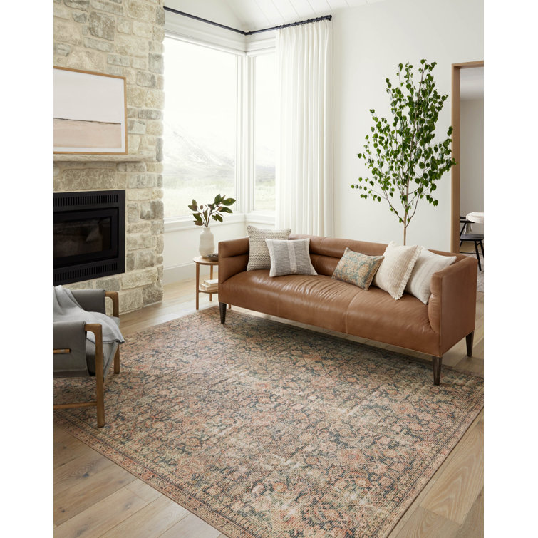 Vintage-Inspired Multicolor Rose Power-Loomed Area Rug 7'6" x 9'6"