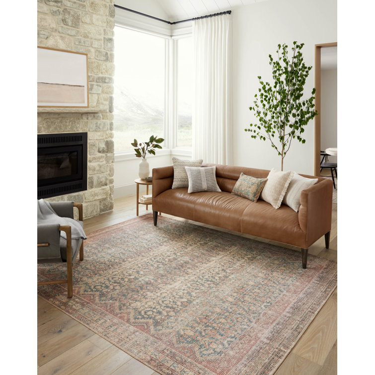 Aubrey Ocean Spice 5' Round Synthetic Area Rug