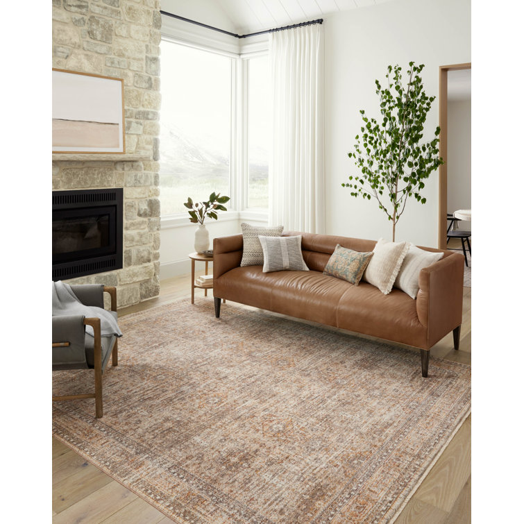 Angela Rose Traditional Oatmeal & Spice Rectangular Area Rug