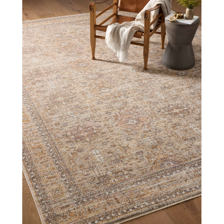 Angela Rose Traditional Oatmeal & Spice Rectangular Area Rug