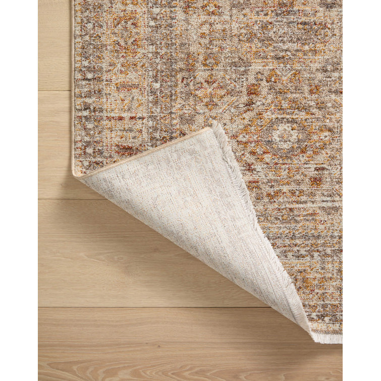 Angela Rose Traditional Oatmeal & Spice Rectangular Area Rug