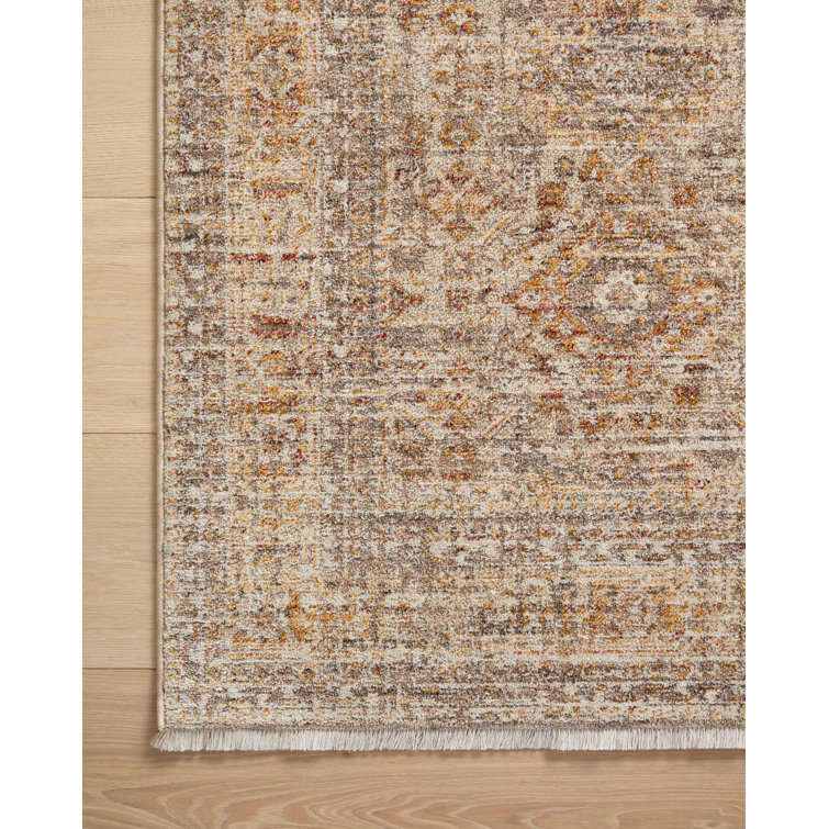 Angela Rose Traditional Oatmeal & Spice Rectangular Area Rug