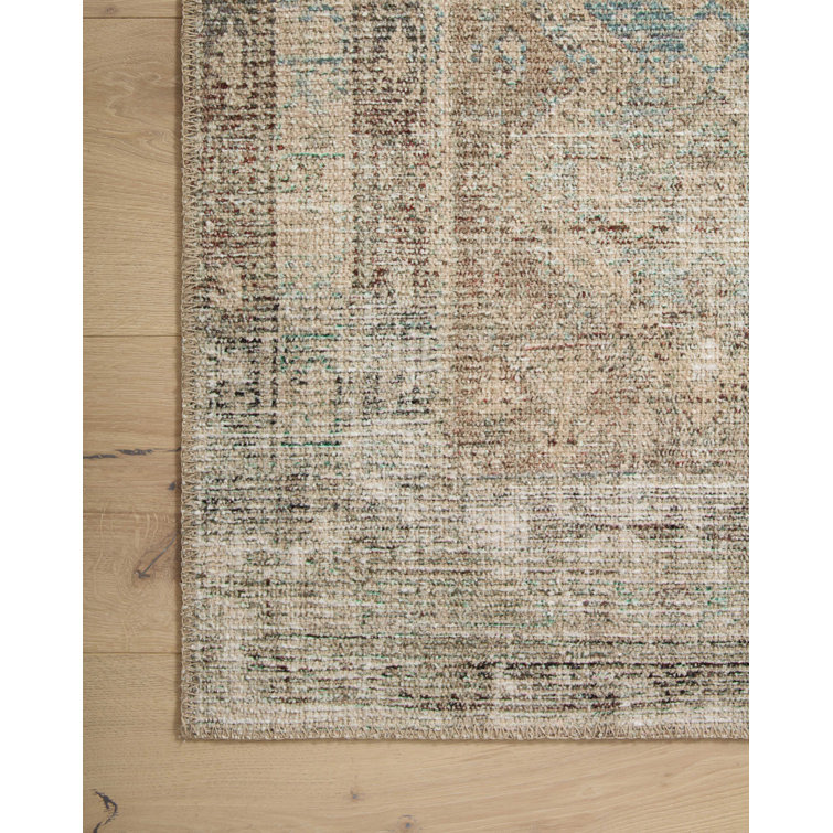 Aubrey Jade & Natural Traditional 5' x 7' Area Rug