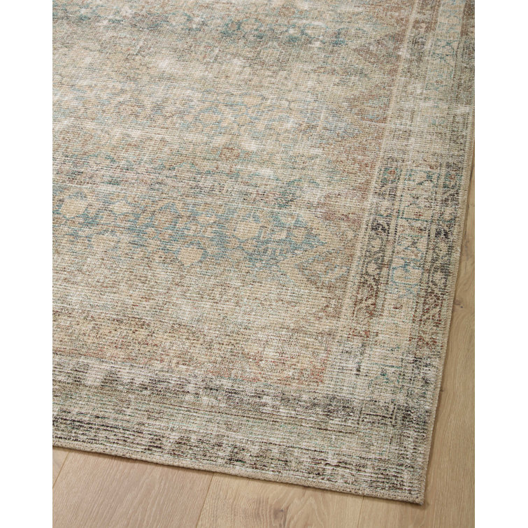 Aubrey Jade & Natural Traditional 5' x 7' Area Rug