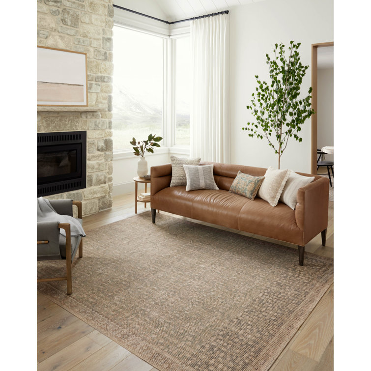 Sage & Bark Square Low-Pile Traditional Area Rug, 18" x 18"