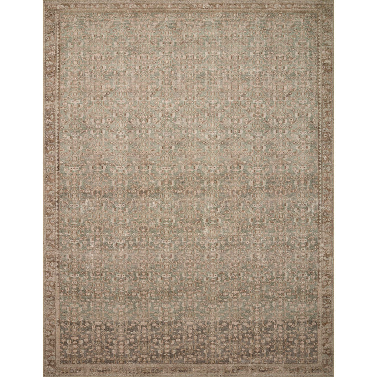 Sage & Bark Square Low-Pile Traditional Area Rug, 18" x 18"