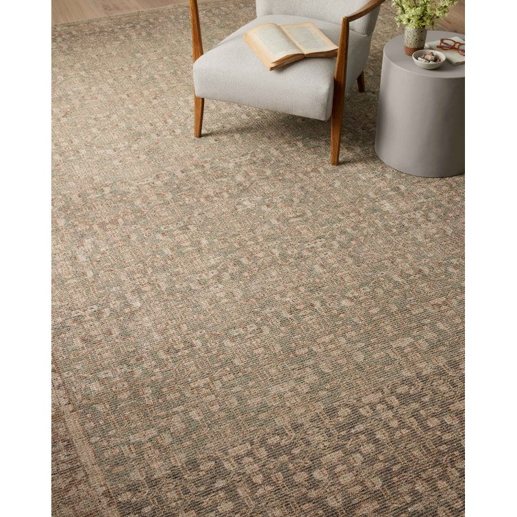 Sage & Bark Square Low-Pile Traditional Area Rug, 18" x 18"