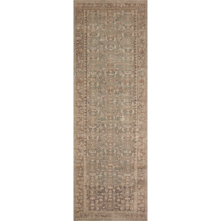 Sage & Bark Square Low-Pile Traditional Area Rug, 18" x 18"