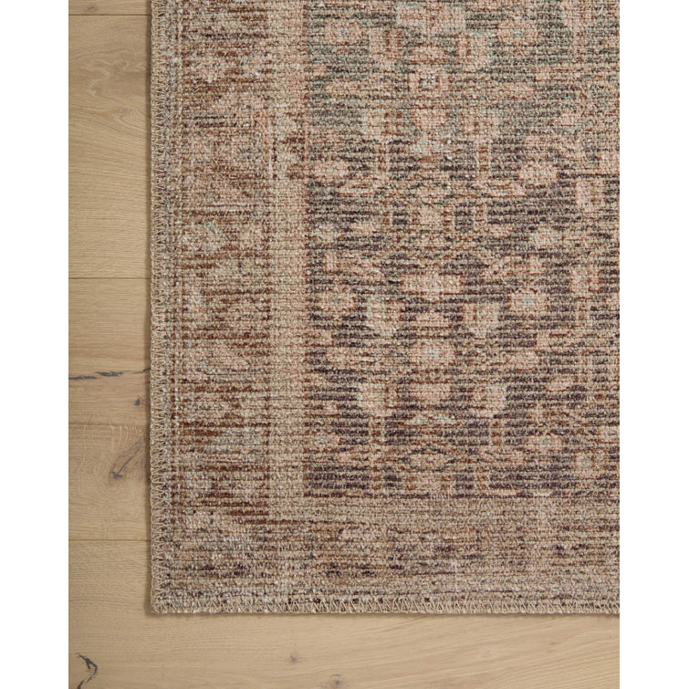 Sage & Bark Square Low-Pile Traditional Area Rug, 18" x 18"