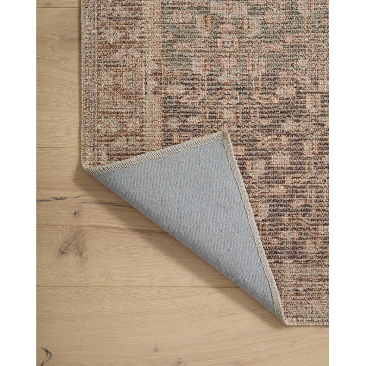 Sage & Bark Square Low-Pile Traditional Area Rug, 18" x 18"