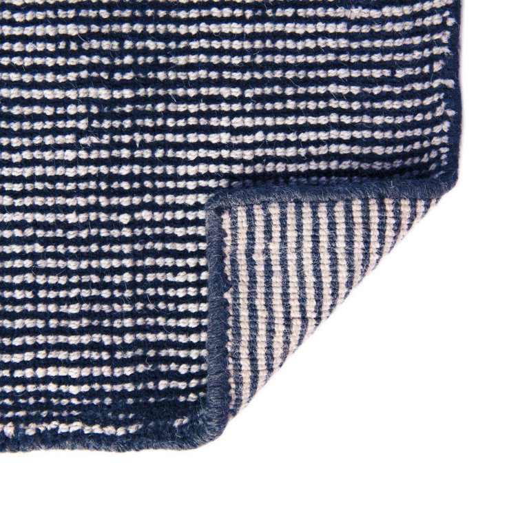 Blueberry Hand-Knotted Wool Rectangular Indoor Rug