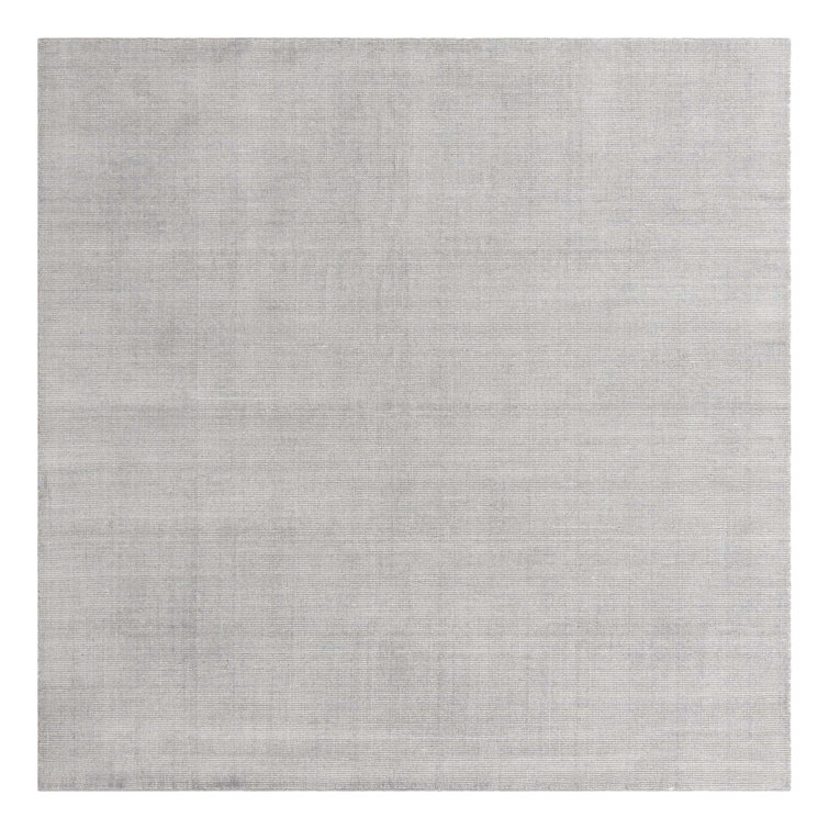 Hand-knotted Square Grey Manor Wool Area Rug