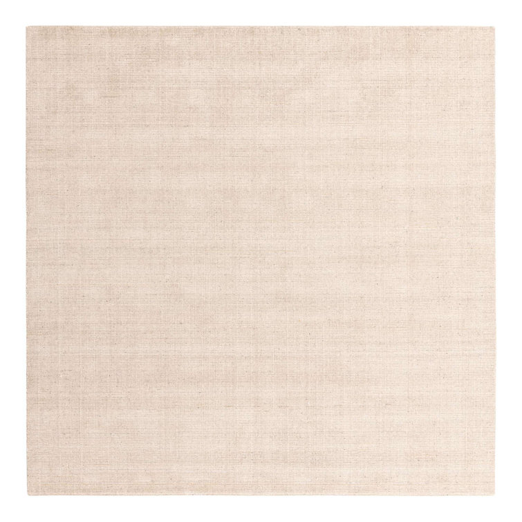 Vanilla Bean 8 ft Square Hand-knotted Wool Area Rug