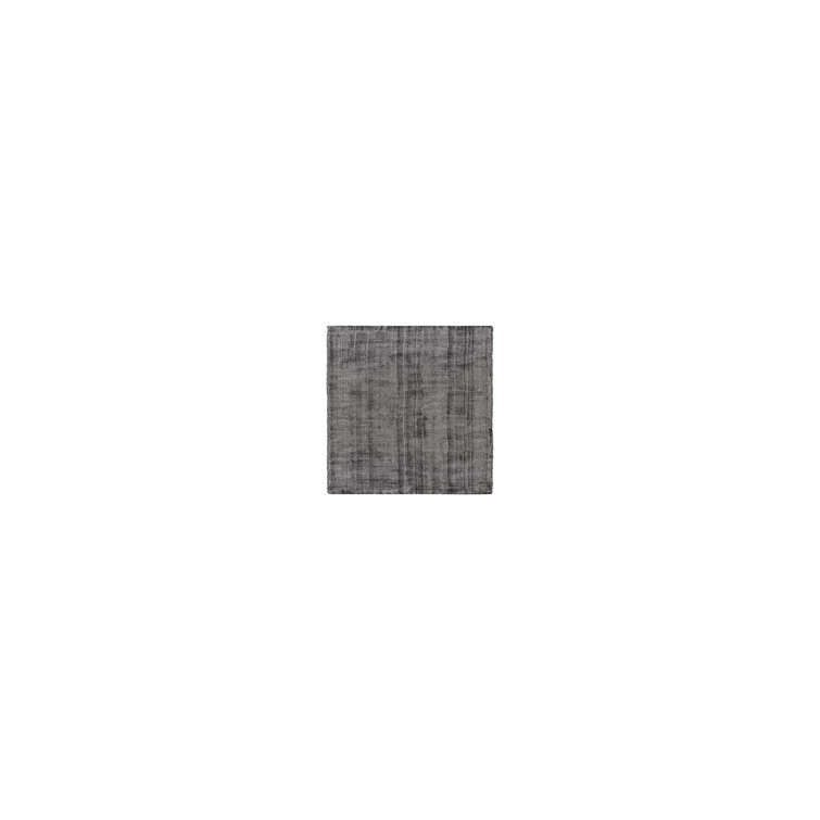Hand-Knotted Blackberry Wool Runner Rug with Ivory Accents