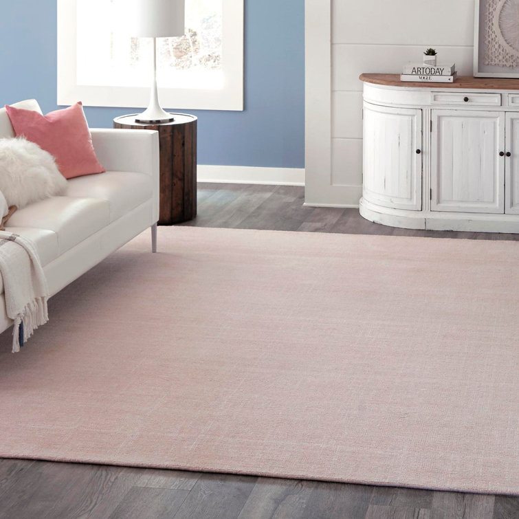 Hand-Knotted Square English Rose Wool Indoor Area Rug