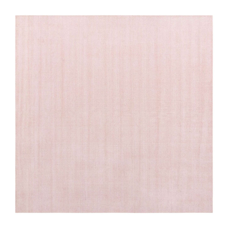 Hand-Knotted Square English Rose Wool Indoor Area Rug