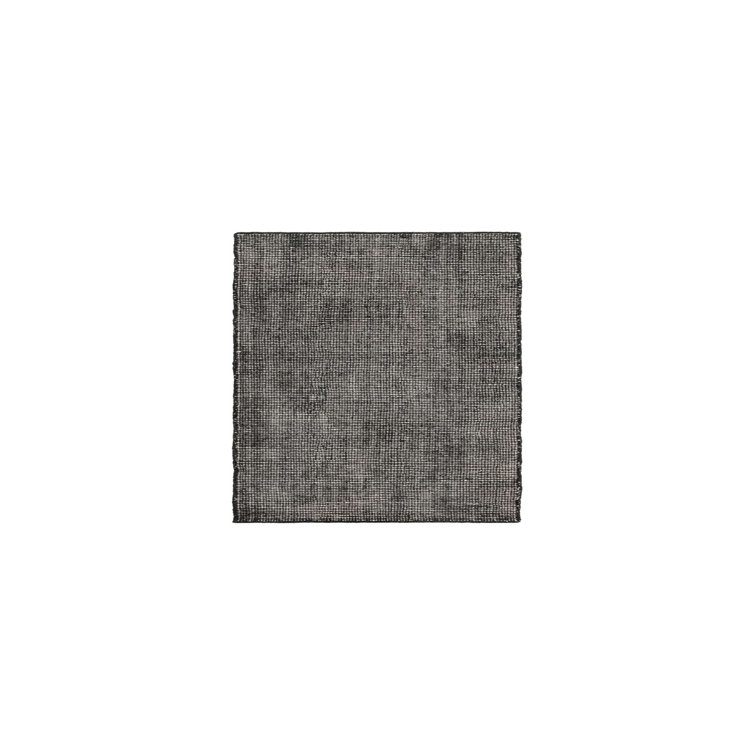 Hand-Knotted Blackberry Wool Runner Rug with Ivory Accents