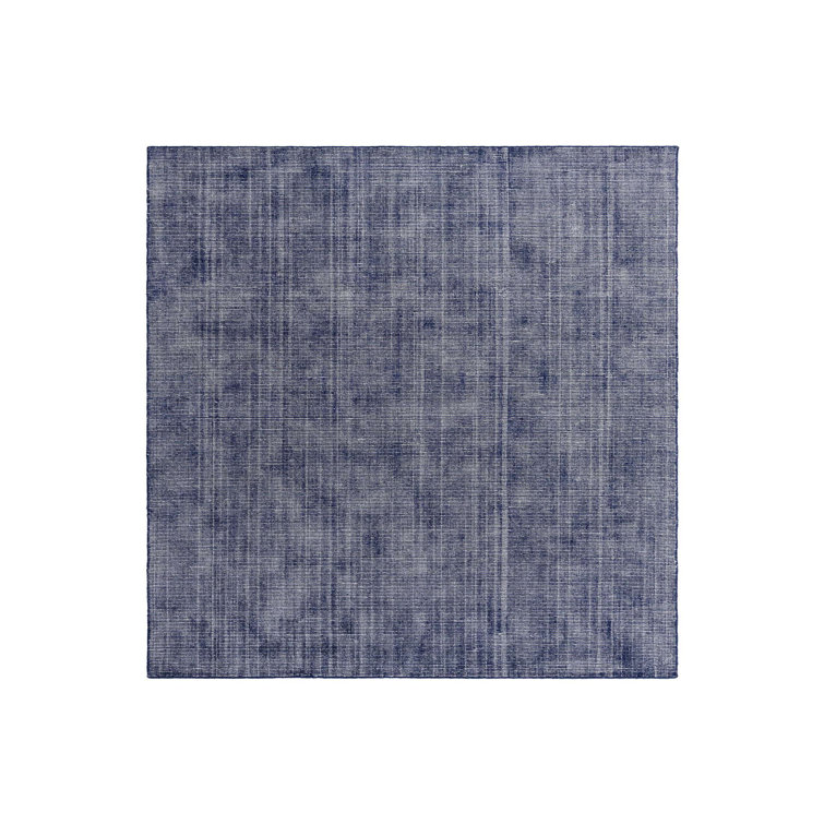 Blueberry Hand-Knotted Wool Rectangular Indoor Rug