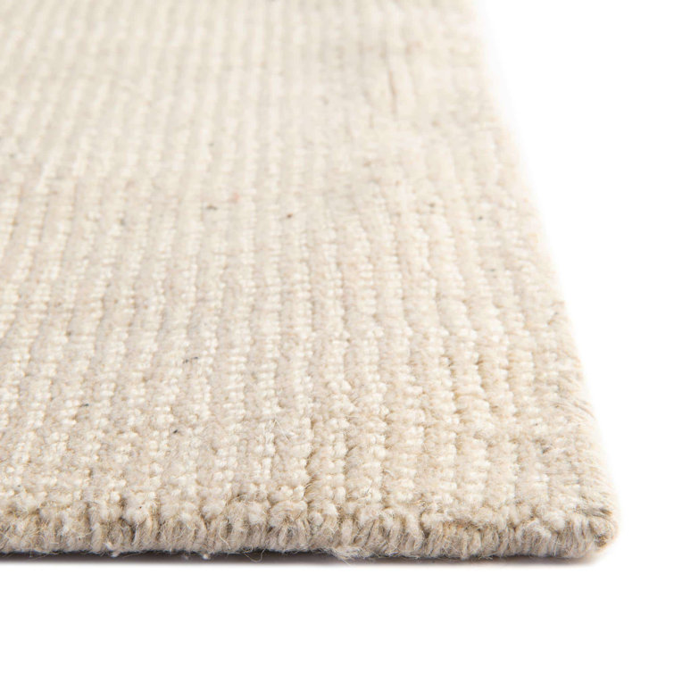 Vanilla Bean Hand-Knotted Wool Indoor Runner Rug