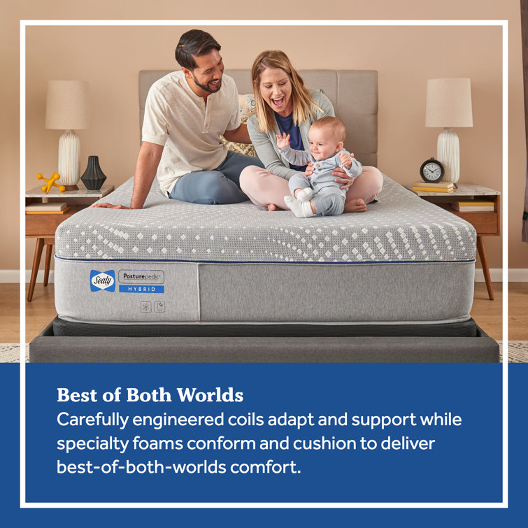 Sealy PosturePedic 12'' Medium Hybrid Queen Adjustable Mattress