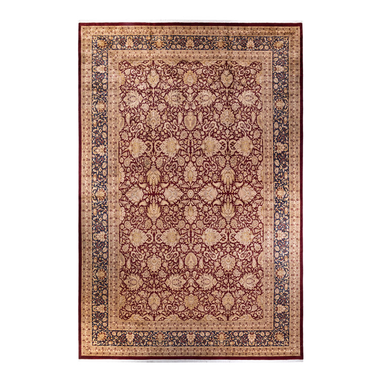 Hand-Knotted Red Wool Traditional 8' x 10' Area Rug