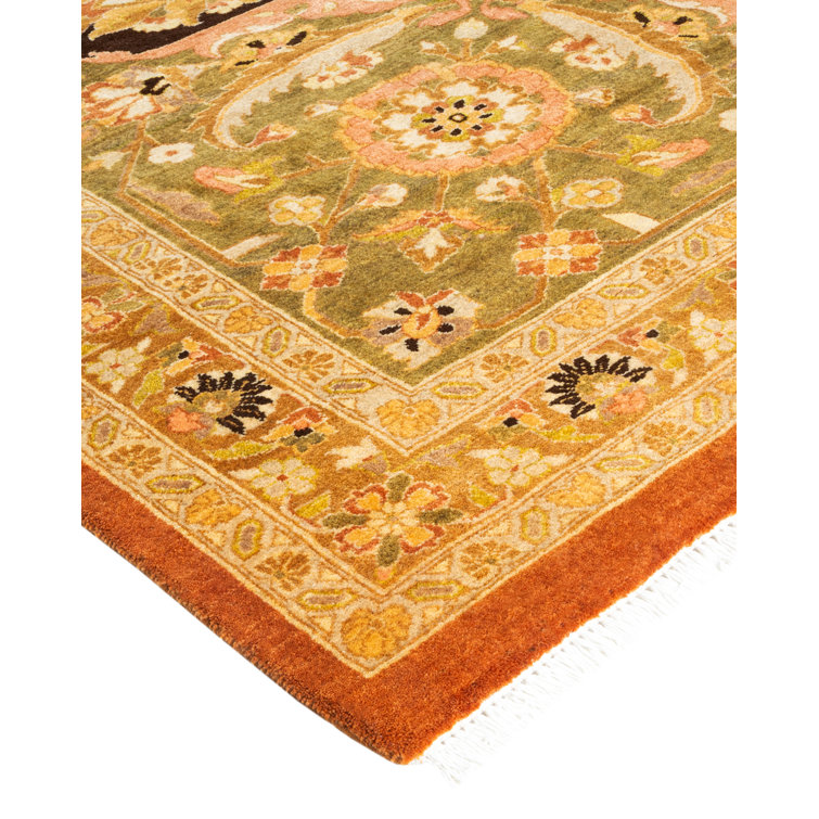 Multicolor Hand-Knotted Wool Oriental Mogul Area Rug 11' x 15'
