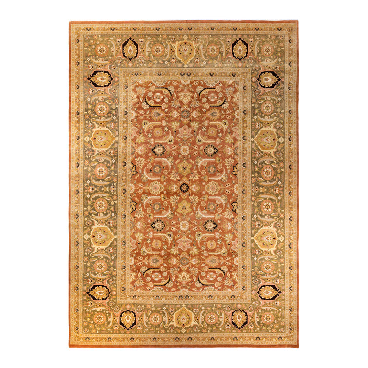 Multicolor Hand-Knotted Wool Oriental Mogul Area Rug 11' x 15'