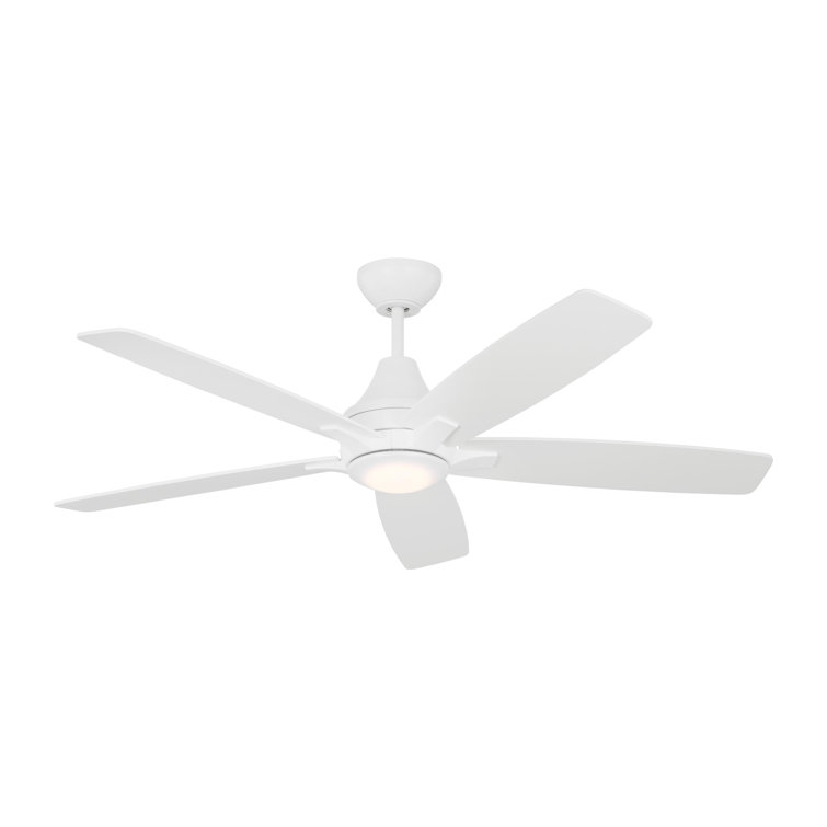 Melva Matte White 52'' Ceiling Fan with LED Light and Remote