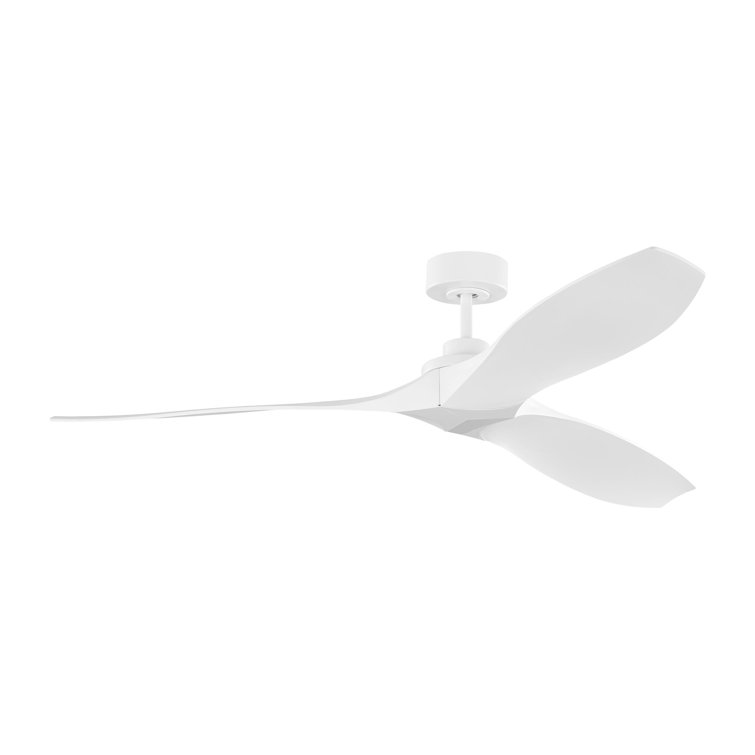 Matte White 60'' Smart Outdoor Ceiling Fan with Remote