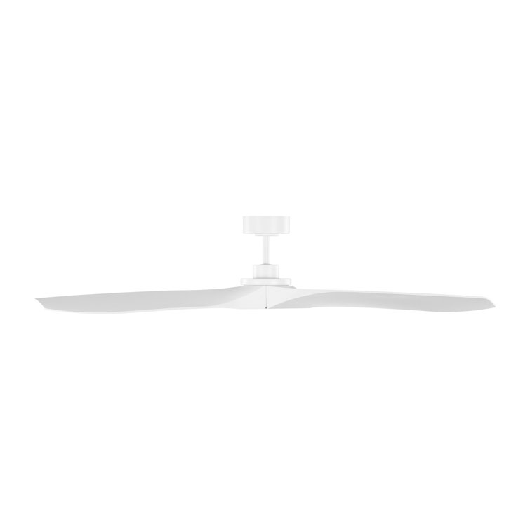 Matte White 60'' Smart Outdoor Ceiling Fan with Remote