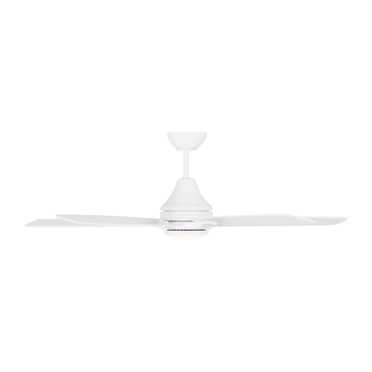Melva Matte White 52'' Ceiling Fan with LED Light and Remote