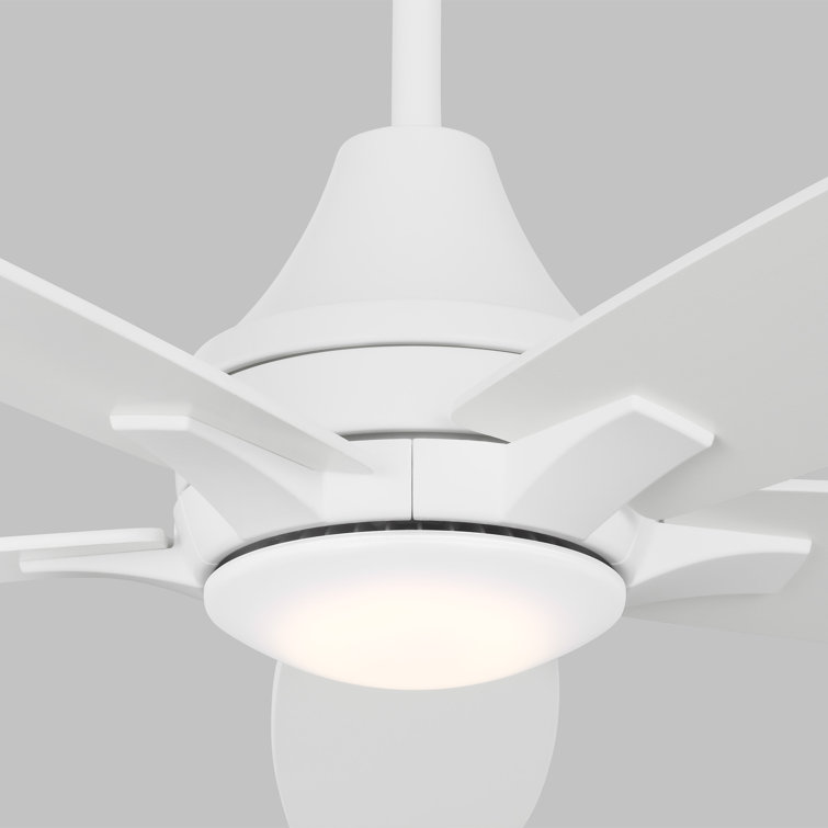 Melva Matte White 52'' Ceiling Fan with LED Light and Remote