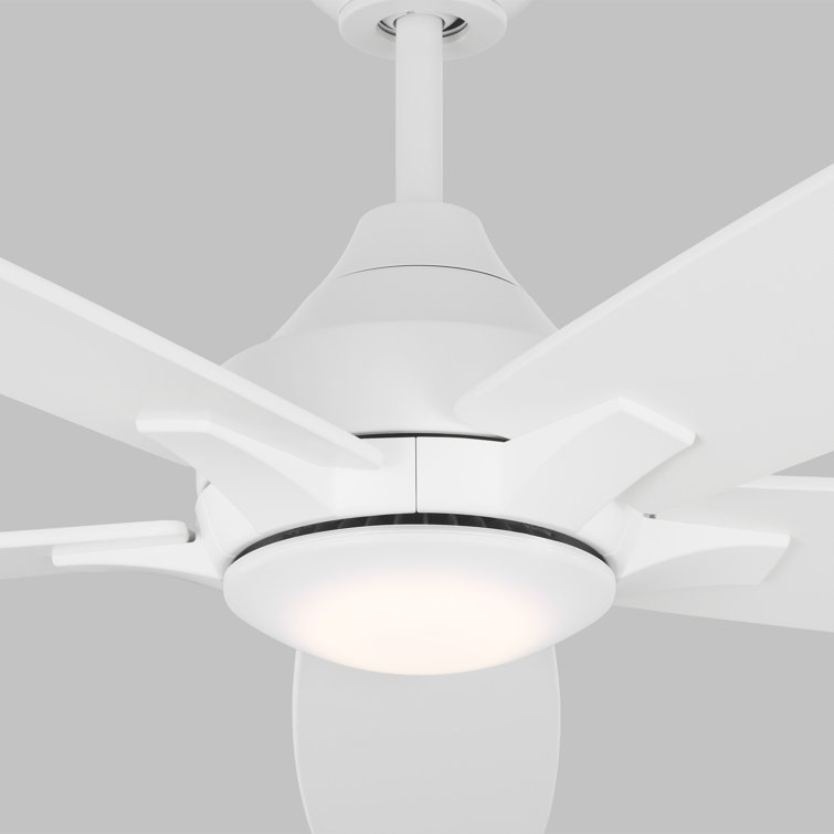 Lowden 60'' Matte White Smart LED Ceiling Fan with Remote