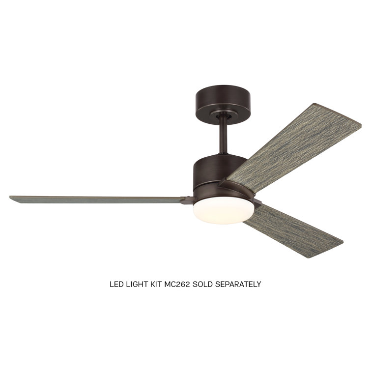 Aged Pewter 52'' Ceiling Fan with Gray Weathered Blades