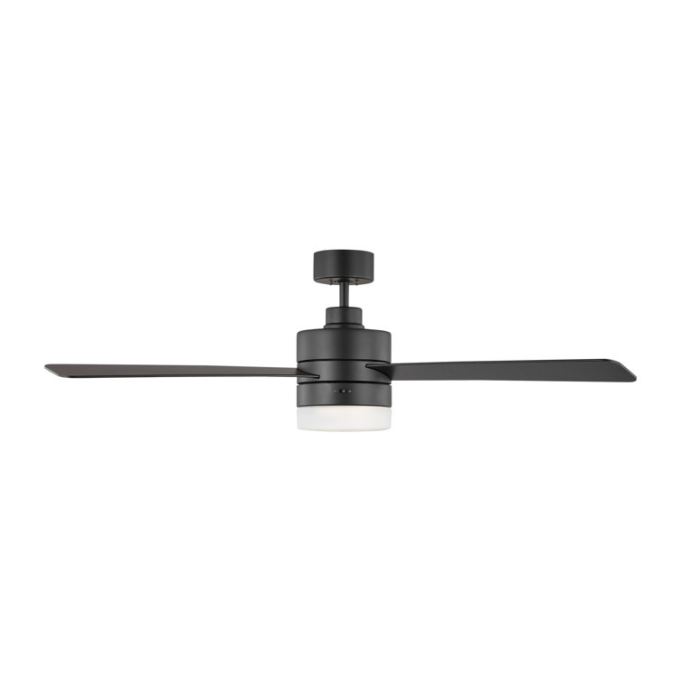 Midnight Black 44'' Ceiling Fan with Light Kit and Remote