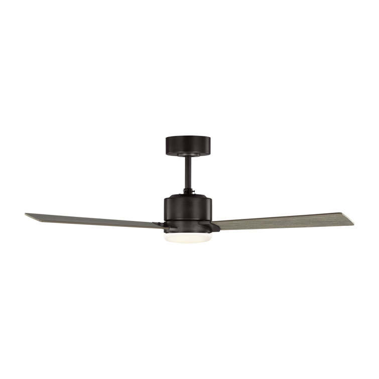Aged Pewter 52'' Ceiling Fan with Gray Weathered Blades