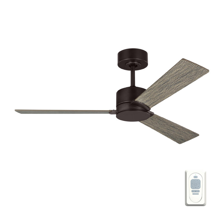 Aged Pewter 52'' Ceiling Fan with Gray Weathered Blades