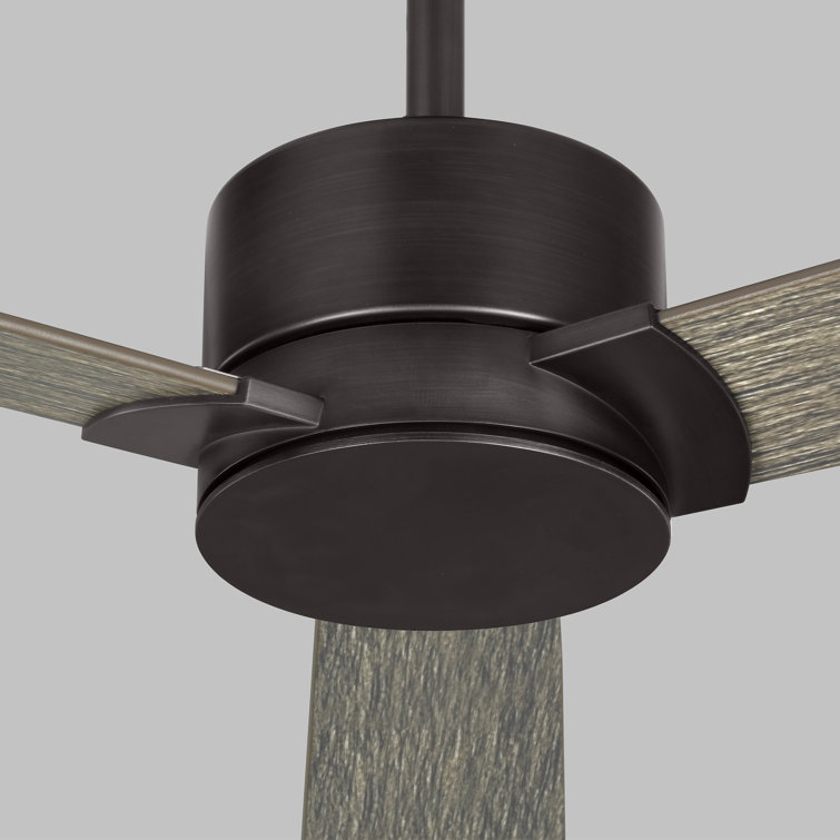 Aged Pewter 52'' Ceiling Fan with Gray Weathered Blades