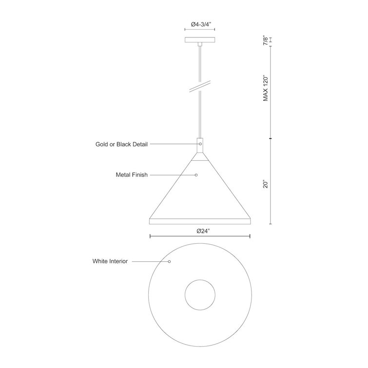 Brushed Nickel and White Aluminum LED Pendant Light