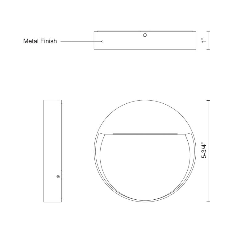 Mesa Black Die Cast Aluminum 8.75'' LED Outdoor Sconce