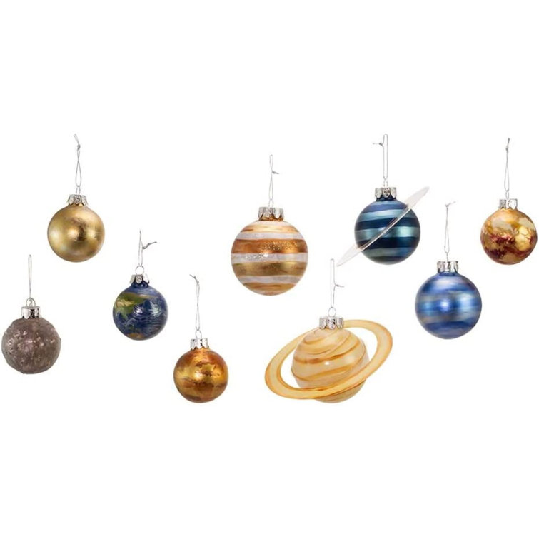 Solar System Planets Christmas Tree Ornament Set, 9-Piece