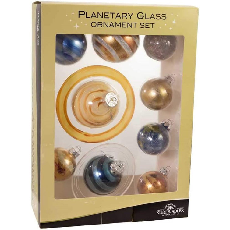 Solar System Planets Christmas Tree Ornament Set, 9-Piece
