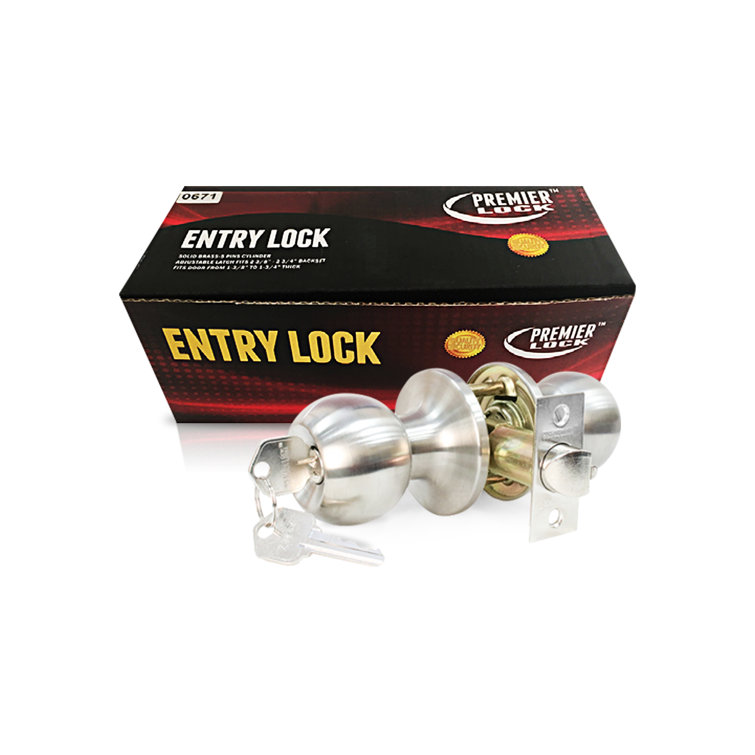 Stainless Steel Classic Entry Door Knob Set