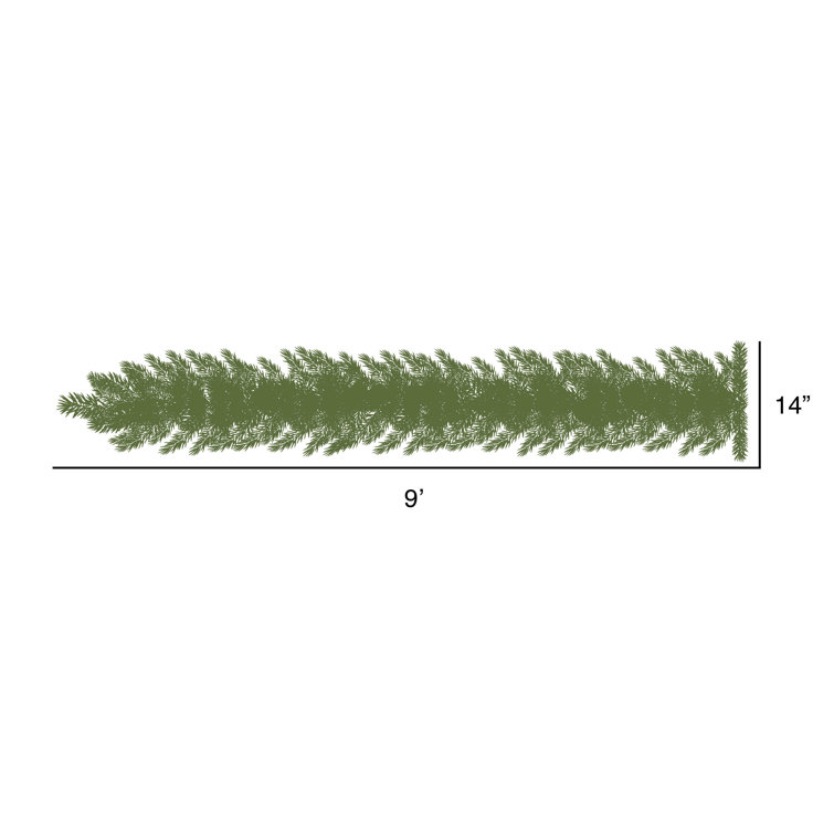 Lush Pine & Ribbon Pre-Lit Christmas Garland - 27in