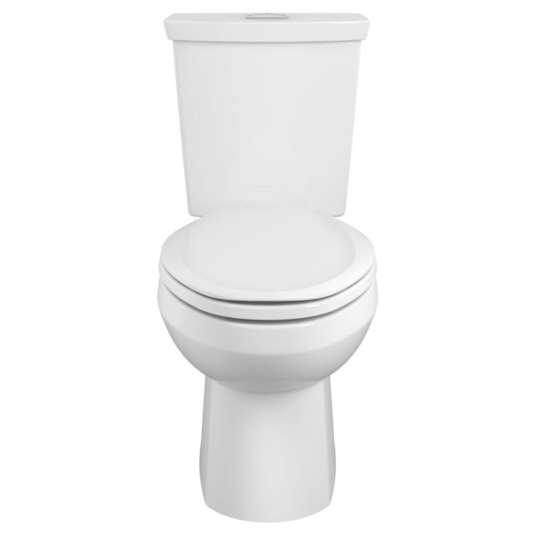 White Vitreous China Dual Flush Elongated Two-Piece Toilet
