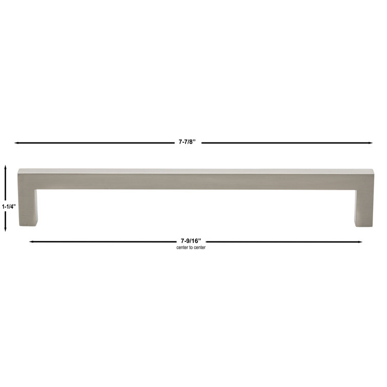 Brass Gold Solid Square Bar Cabinet Pulls, 5-inch Pack of 10